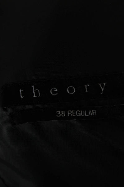 Theory Mens Blazer Blue Virgin Wool Solid Size 38