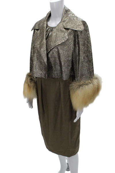 Designer Womens Polyester Blend Solid Jacket Set Size M