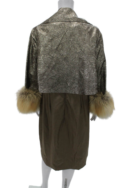 Designer Womens Polyester Blend Solid Jacket Set Size M