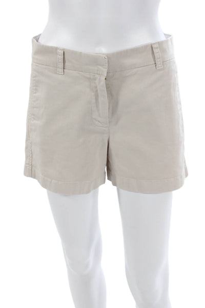 J Crew Womens Chino Shorts Cotton Blend Solid Size 4