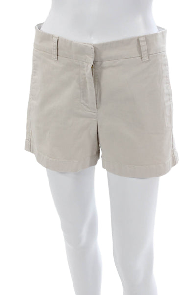 J Crew Womens Chino Shorts Cotton Blend Solid Size 4