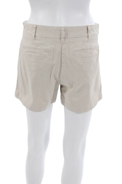 J Crew Womens Chino Shorts Cotton Blend Solid Size 4