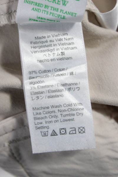 J Crew Womens Chino Shorts Cotton Blend Solid Size 4