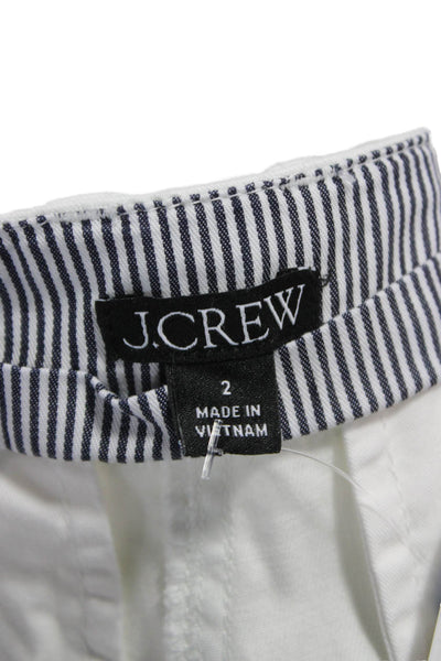 J Crew Womens Casual Solid Cotton Blend Shorts Size 2
