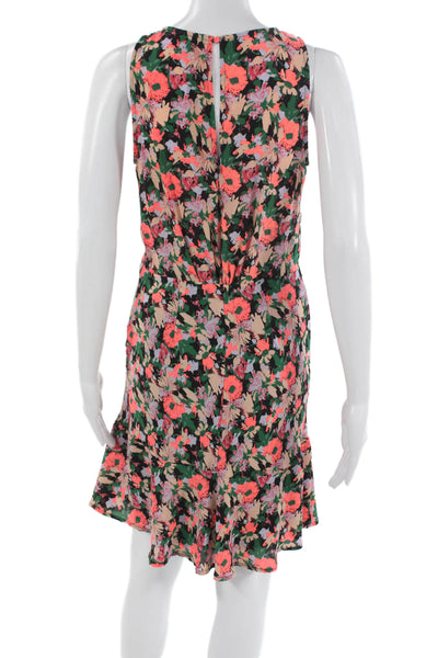 J Crew Womens A-Line Floral Pink Knee Length Sleeveless Dress Size 2