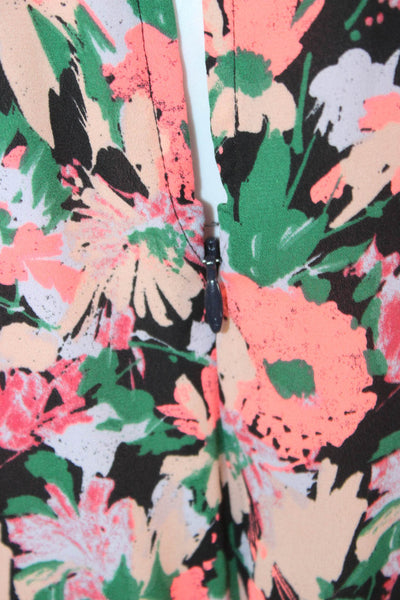 J Crew Womens A-Line Floral Pink Knee Length Sleeveless Dress Size 2