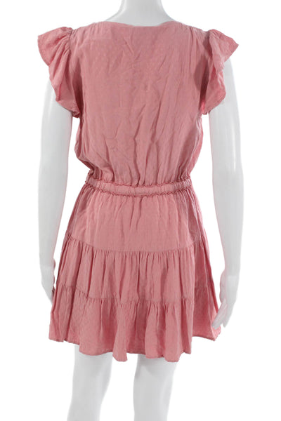 Paige Black Label Women Pink Rayon Mini Dress Size S