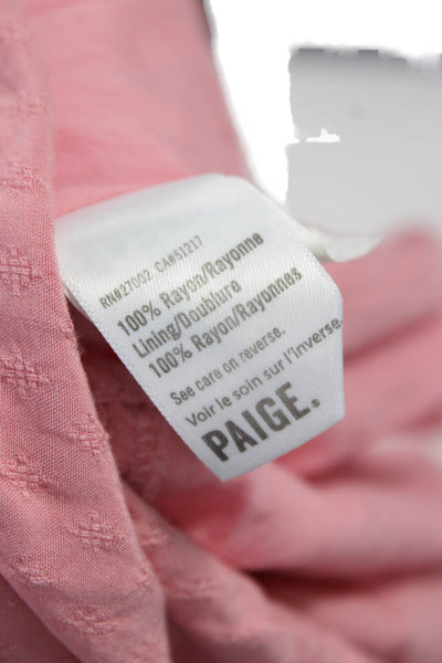 Paige Black Label Women Pink Rayon Mini Dress Size S