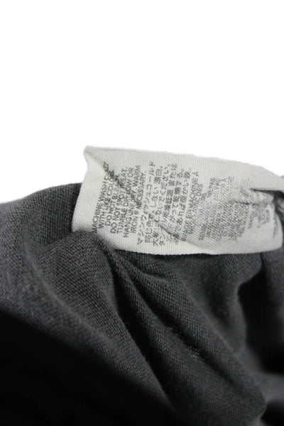 The Great Womens Gray Cotton Crew Neck Solid Long Sleeve T-Shirt Size 1