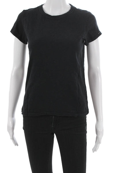 Rag & Bone Jean Womens T-Shirt Black Pima Cotton Crew Neck Short Sleeve Size S