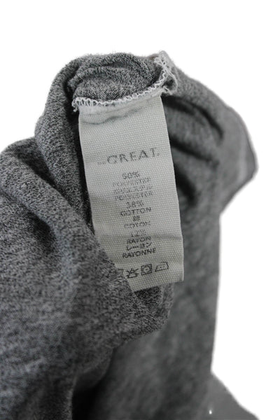 The Great Womens T-Shirt Gray Polyester Blend Round Neck Short Sleeve Size 1