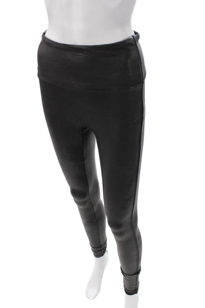 Spanx Women Ankle Faux Leather Leggings Black Size M