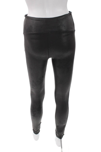 Spanx Women Ankle Faux Leather Leggings Black Size M