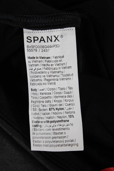 Spanx Women Ankle Faux Leather Leggings Black Size M