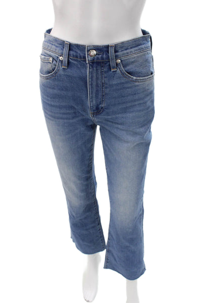 Pistola Womens Cropped High Rise Blue Jeans Size 26