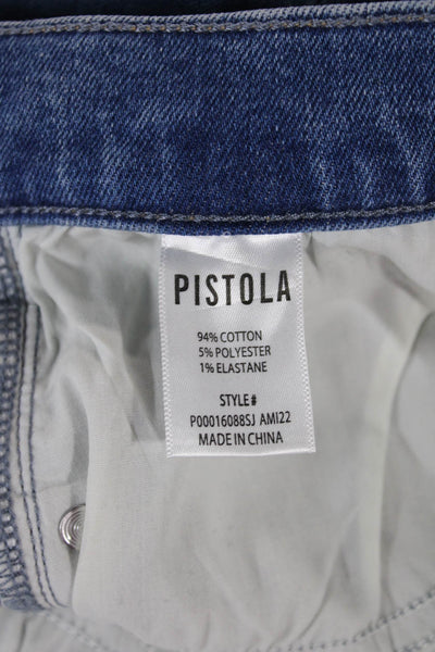Pistola Womens Cropped High Rise Blue Jeans Size 26