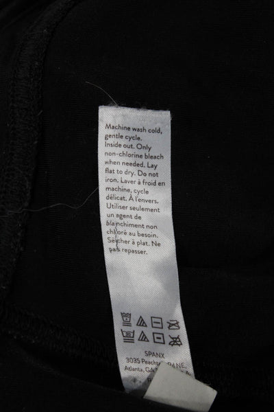 Spanx Women Ankle Faux Leather Leggings Black Size M