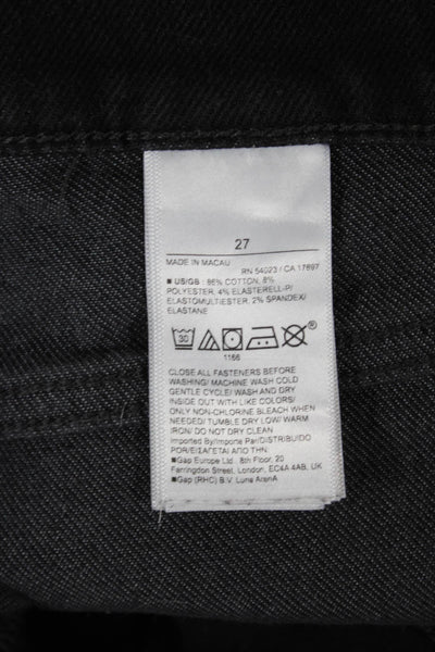 Banana Republic Women Black Skinny Jeans Low Rise Cotton Blend Size 27