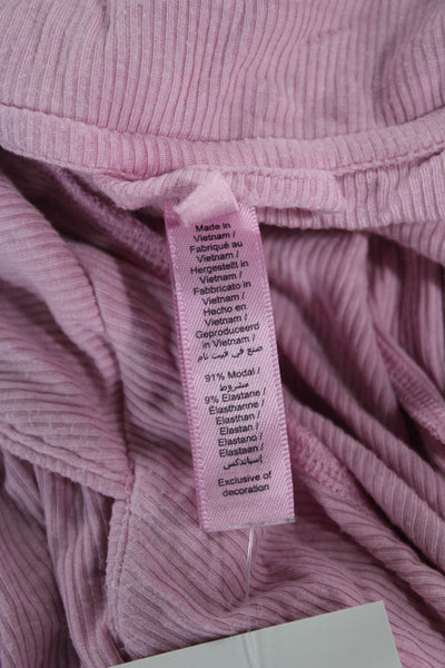 Skims Women Buttoned-Down Collared Long Sleeve Pajama Top Pink Size S
