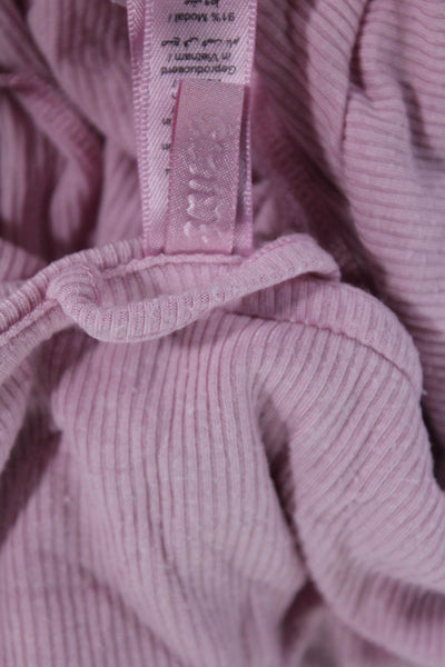 Skims Women Buttoned-Down Collared Long Sleeve Pajama Top Pink Size S