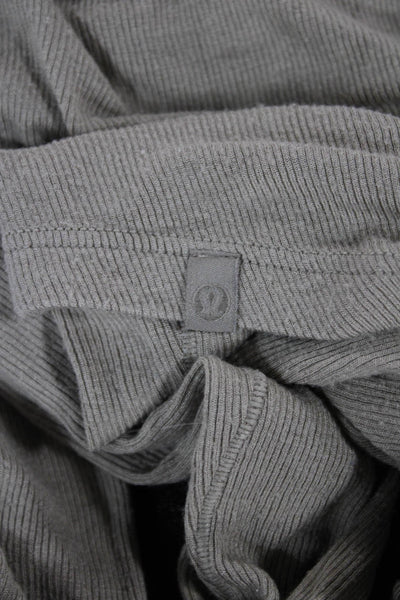 Lululemon Womens Basic Tee Beige Crewneck Long Sleeve Polyester Blend Size S