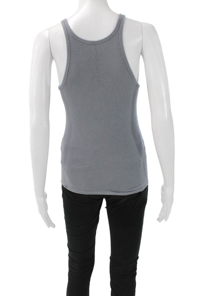 Lululemon Women Gray Basic Cotton Blend Scoop Neck Sleeveless Tank Size S