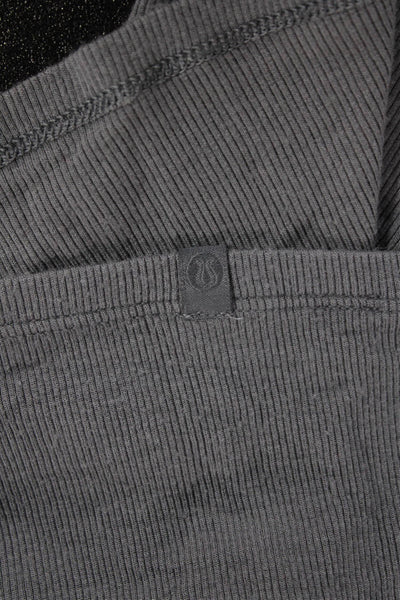 Lululemon Women Gray Basic Cotton Blend Scoop Neck Sleeveless Tank Size S