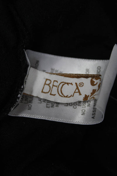Becca Women V-Neck Tank Top Black Size XS