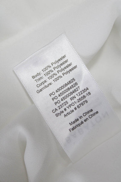 Babaton Womens Basic Tank White V-Neck Polyester Sleeveless Size S