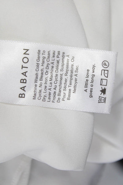 Babaton Womens Basic Tank White V-Neck Polyester Sleeveless Size S