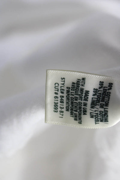 Bella Dahl Women White Square Neck Button Camisole 50% Cotton Size XS