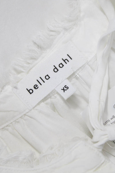 Bella Dahl Womens Basic V-Neck Sleeveless Tencel Blouse White Size XS
