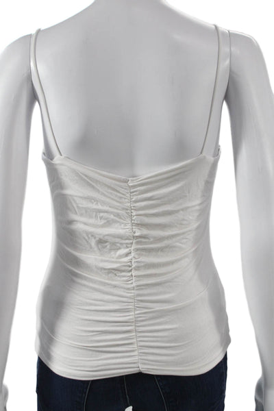 Banana Republic Womens White V Neck Camisole Spaghetti Strap Size S
