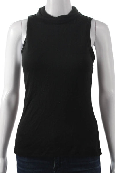 Banana Republic Women Basic Mock Neck Sleeveless Tank Black Size S