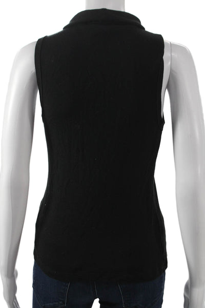 Banana Republic Women Basic Mock Neck Sleeveless Tank Black Size S