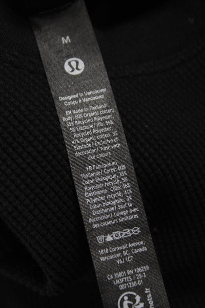 Lululemon Mens Basic Long Sleeve Black Crew Neck T-Shirt Size M