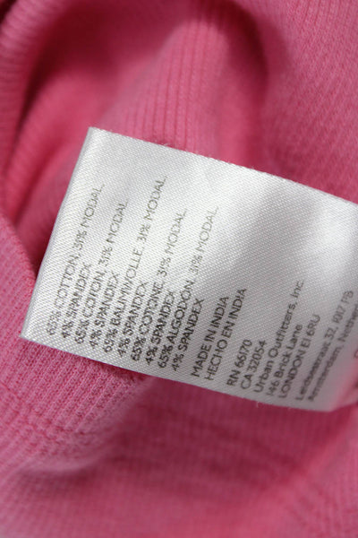 Pilcro Anthropologie Womens Basic Pink Henley Tank Sleeveless Size XS