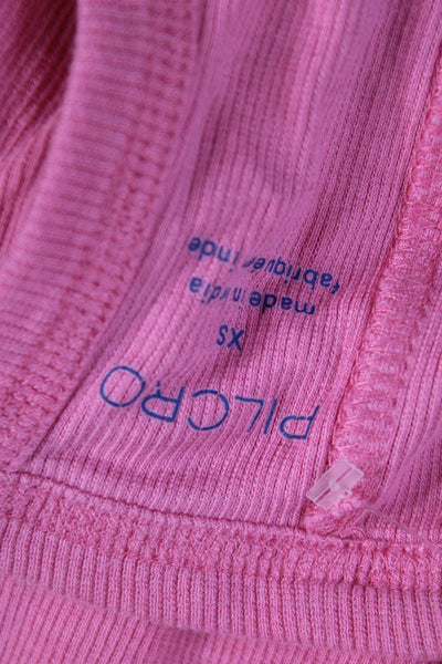Pilcro Anthropologie Womens Basic Pink Henley Tank Sleeveless Size XS