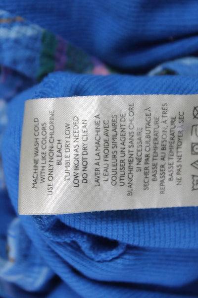 Pilcro Anthropologie Womens Blue Cotton Henley Tank Sleeveless Size XS
