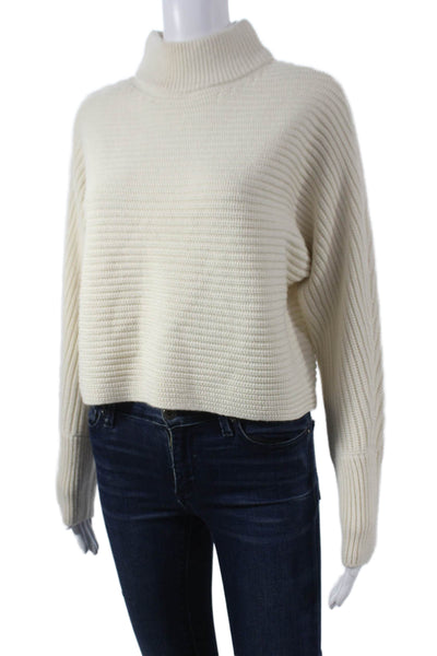 Gianni Bini Womens Ivory Turtleneck Pullover Sweater Long Sleeve Size XS