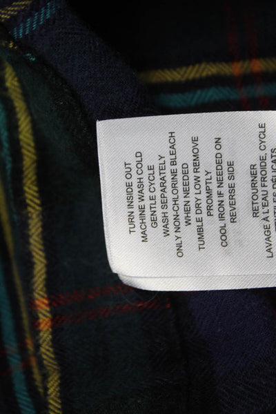 Lauren Ralph Lauren Women Button Up Pajama Top Multicolor Plaid Size S