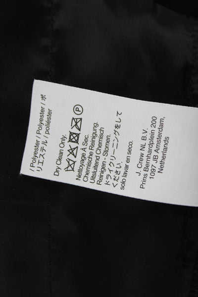 Madewell Womens Mini Linen Square Neck Sleeveless Zip Black Dress Size 4