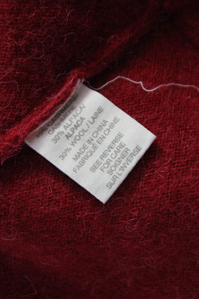 Elizabeth & James Womens Cashmere V Neck Sweater Red Long Sleeve Size XS