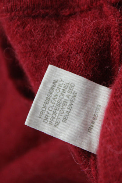 Elizabeth & James Womens Cashmere V Neck Sweater Red Long Sleeve Size XS