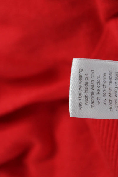 Elizabeth & James Women Red V-Neck Pullover Sweater Long Sleeve Size M