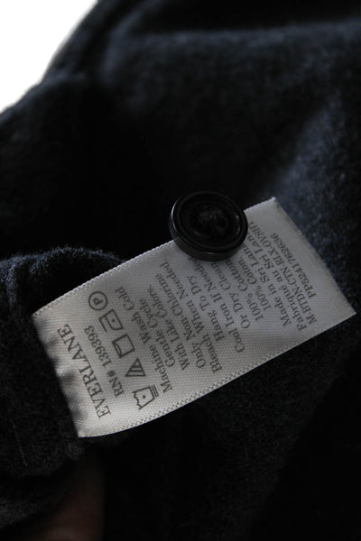 Everlane Mens Solid Gray Cotton Collared Button Up Long Sleeve Size L