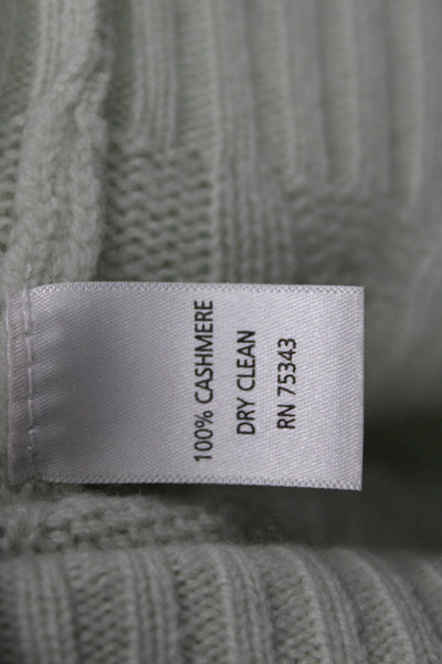 Cynthia Rowley Womens Green Cashmere Pullover Round Neck 3/4 Sleeve Size S