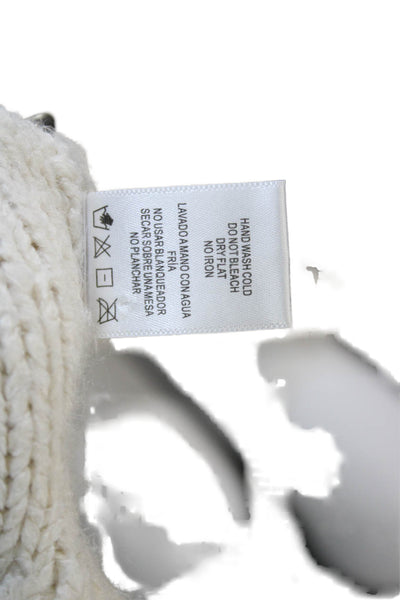 Love Tree Womens Pullover Turtleneck Sweater Ivory Acrylic Size L