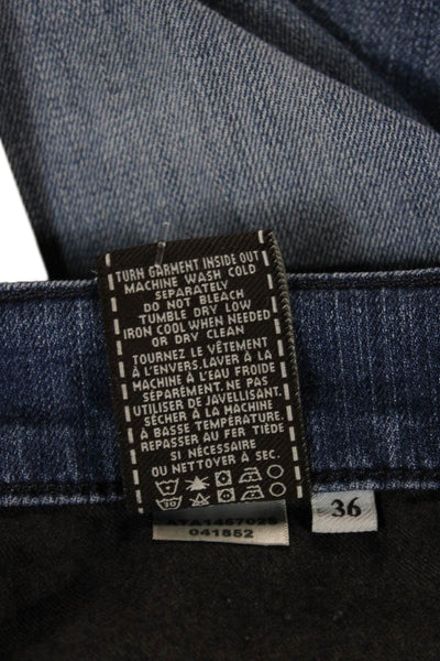 7 For All Mankind Men Straight Blue Jeans Cotton Blend Size 36