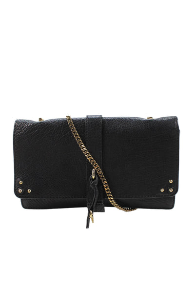 Chloe Womens Leather Chain Strap Detail Shoulder Bag Black